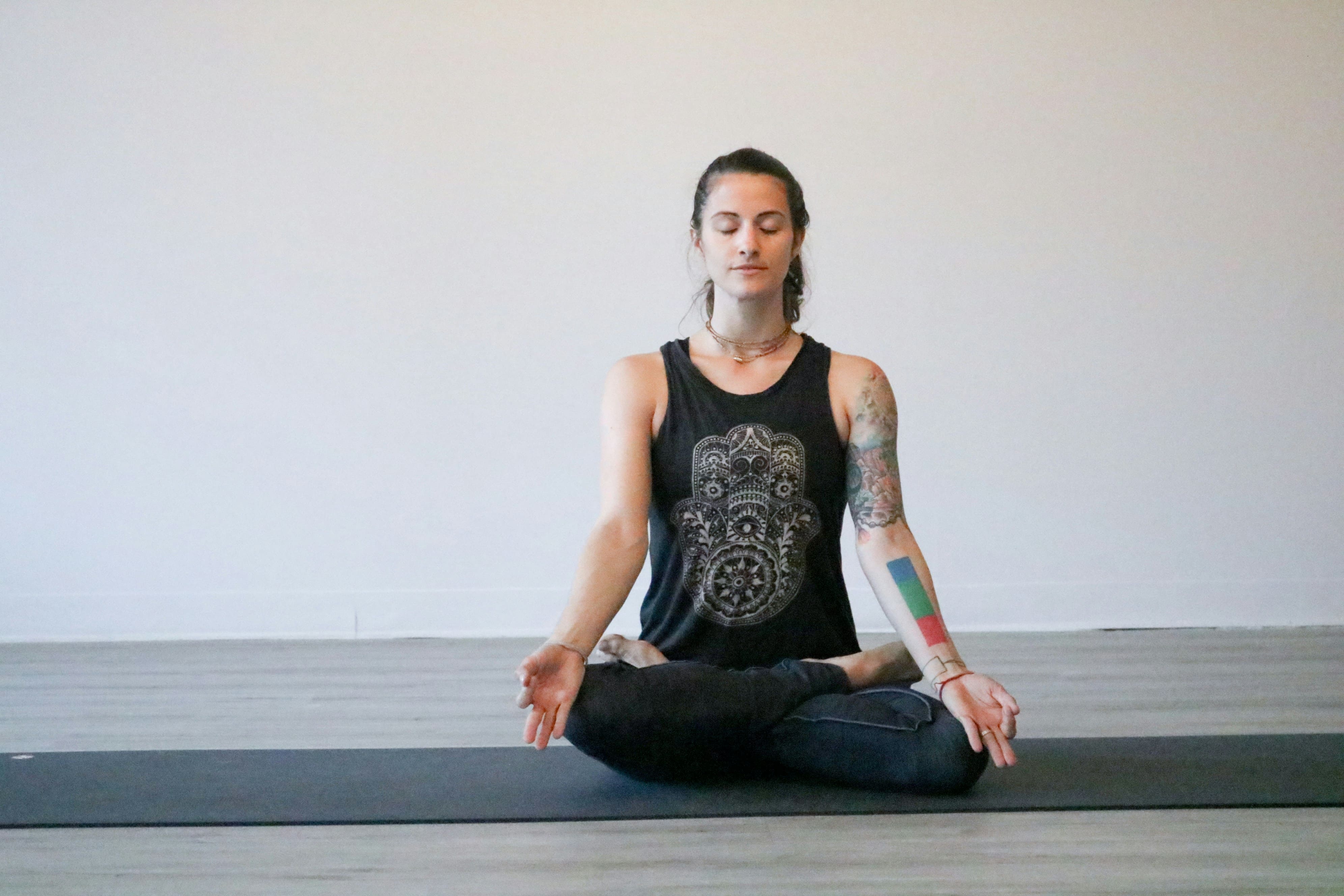 Pregnant woman feeling calm and prepared for birth